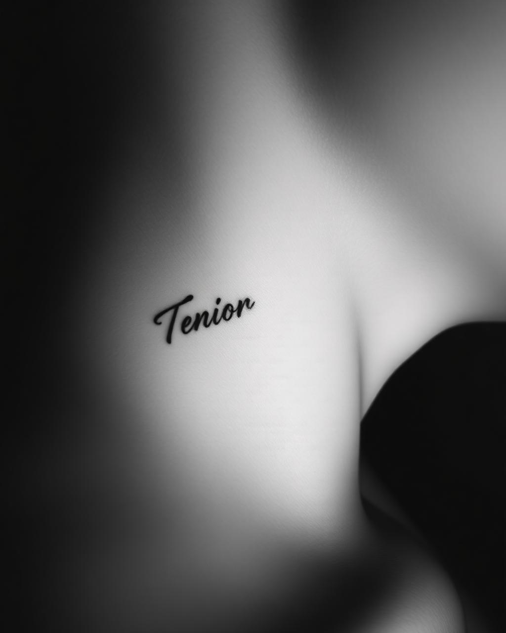 Schriftzug, Lettering, Schlüsselbein, tätowiert von untitled.tattoo